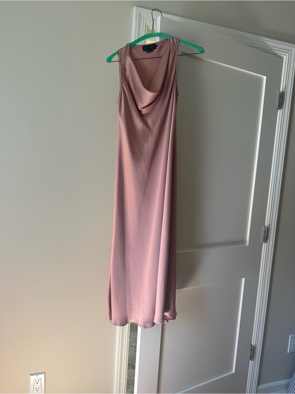 Hatch - Maternity Sleeveless Cowl Neck Slip Dress - Dusty Rose - Size 0
